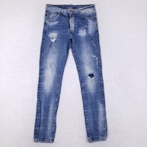 DSQUARED2 Distressed Slim Fit‎ Jeans 46 Blue